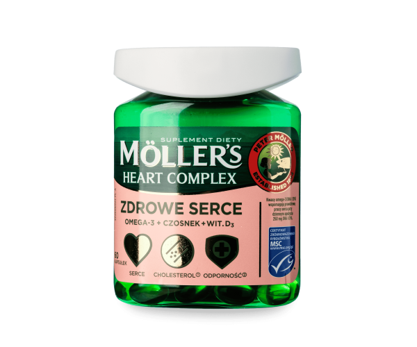 Mollers Heart Complex c Omega-3 и ALA. экстрактом чеснока и витамином D 