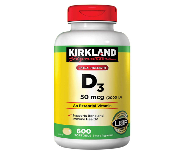 Kirkland витамин D3 для иммунитета и костей, 600 шт
